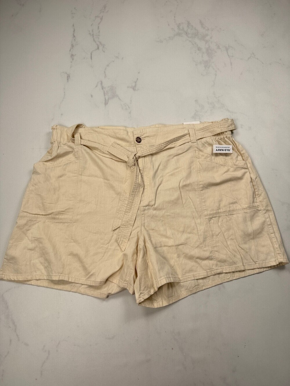Old Navy Bermuda Shorts Beige Contemporary Adjustable Waist - Womens 4X
